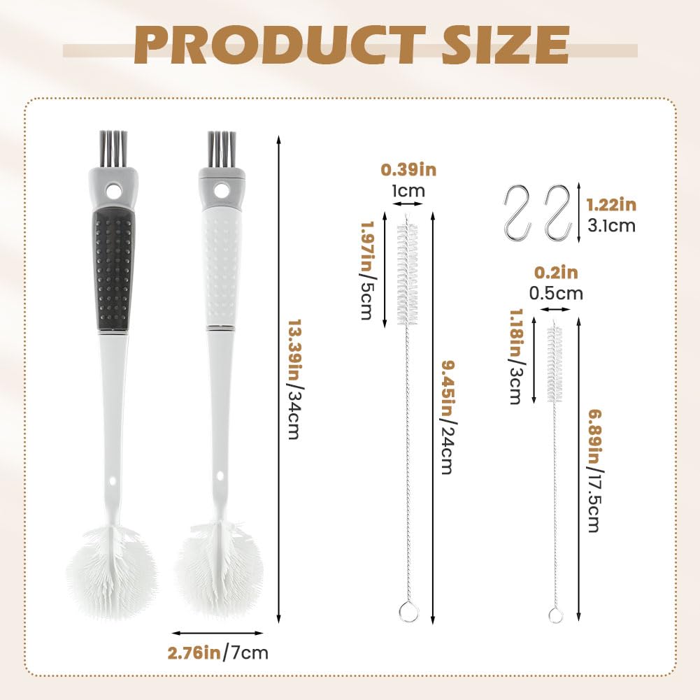 NineFOX 5-in-1 bottle brush detachable design for deep bottle cleaning.