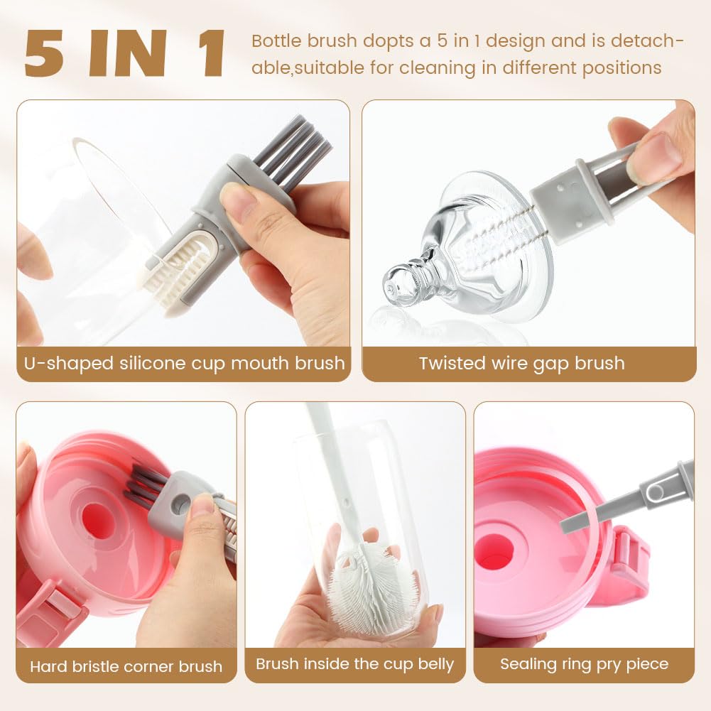 NineFOX straw brush pair in two sizes for thorough straw cleaning.
