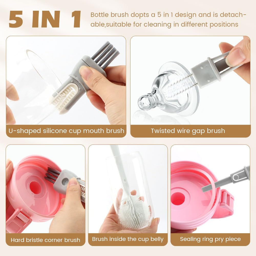 NineFOX straw brush pair in two sizes for thorough straw cleaning.