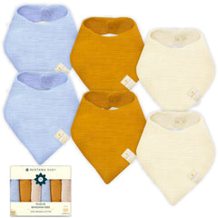 NINTARABABY Bandana Bib with 7-layer absorbent core for mess-free meals.