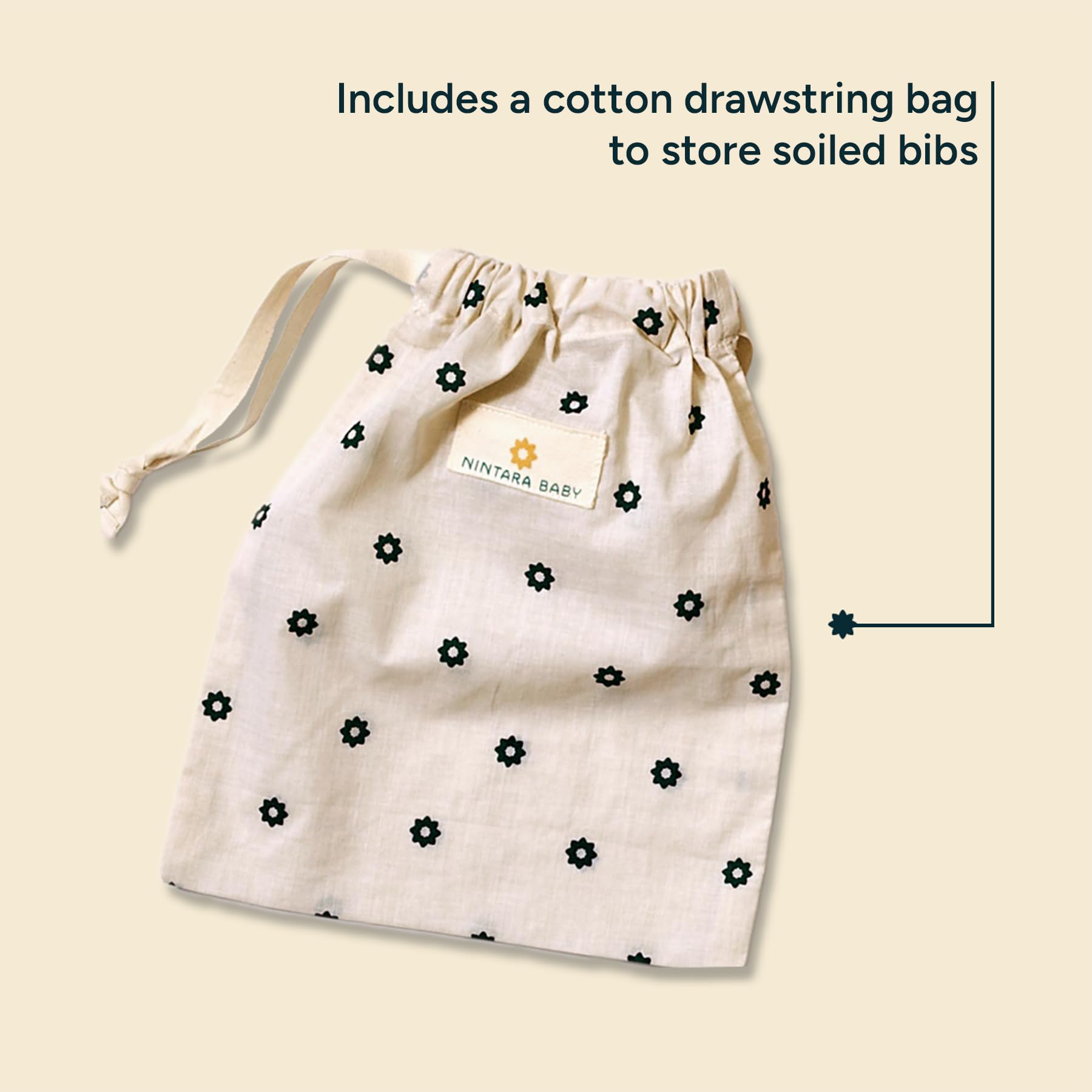 NINTARABABY Bandana Bib is easy to care and durable through washes.