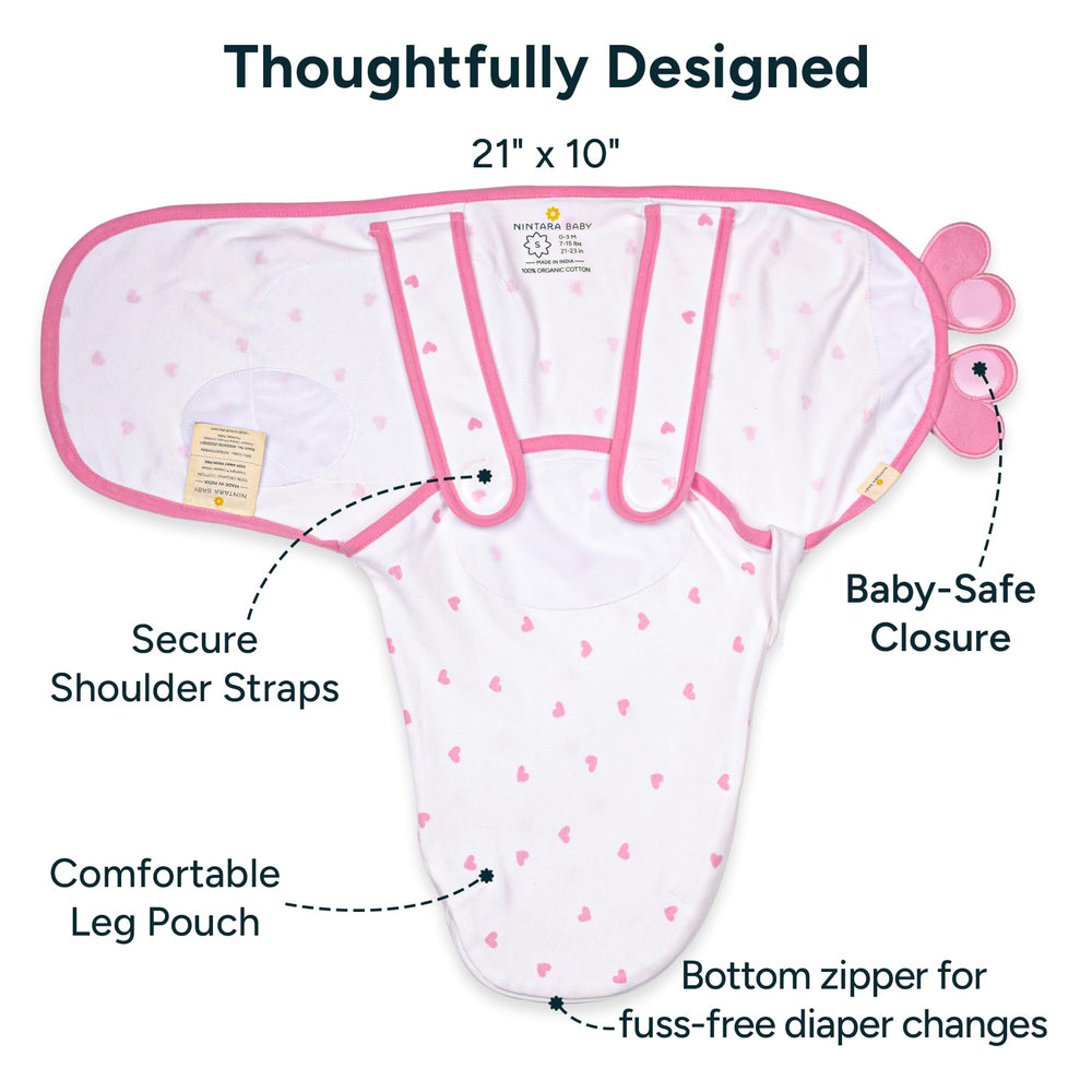 NINTARABABY organic cotton swaddle closeup showing ultra-soft fabric