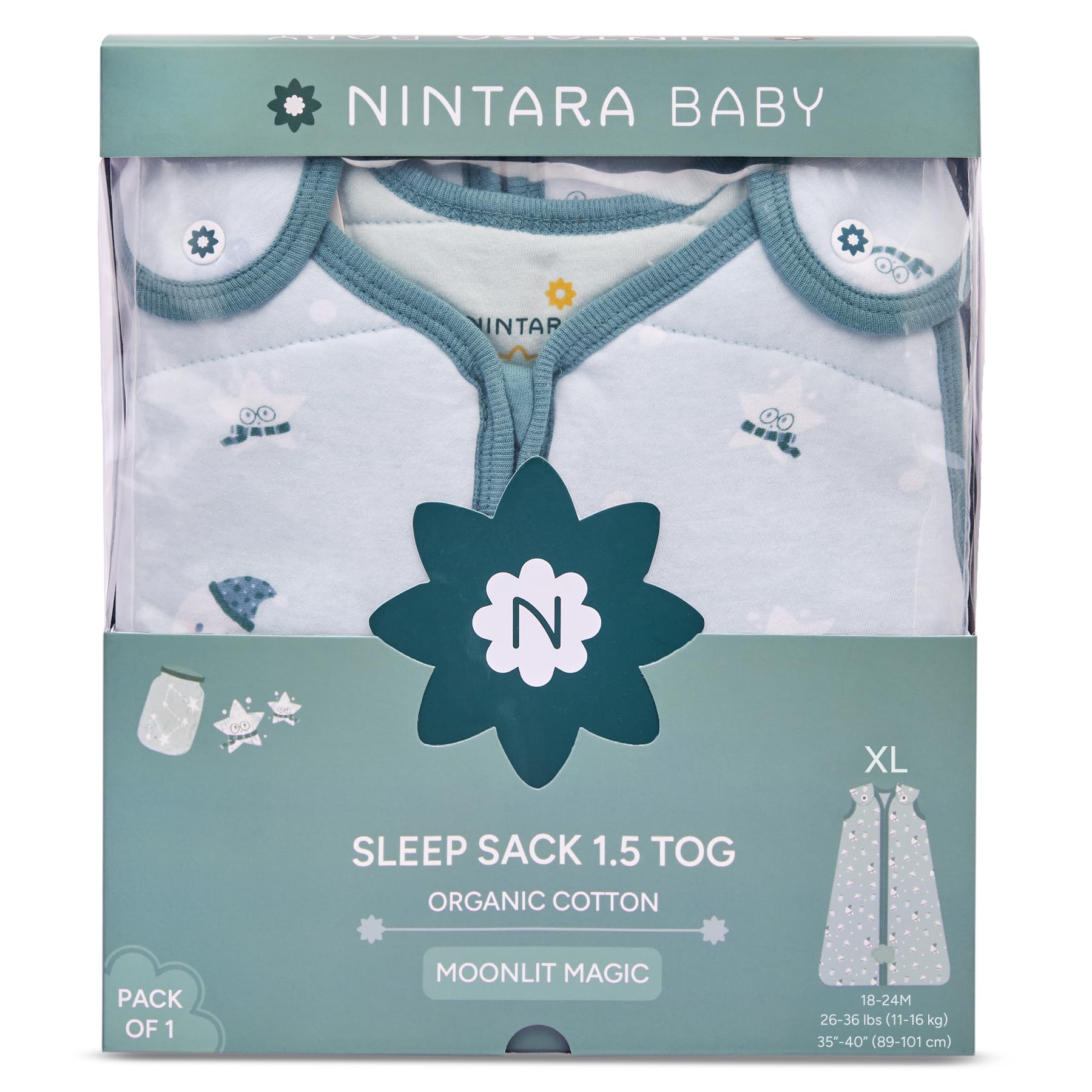 NINTARABABY Sleep Sack reinforced-stitching boosts daily durability