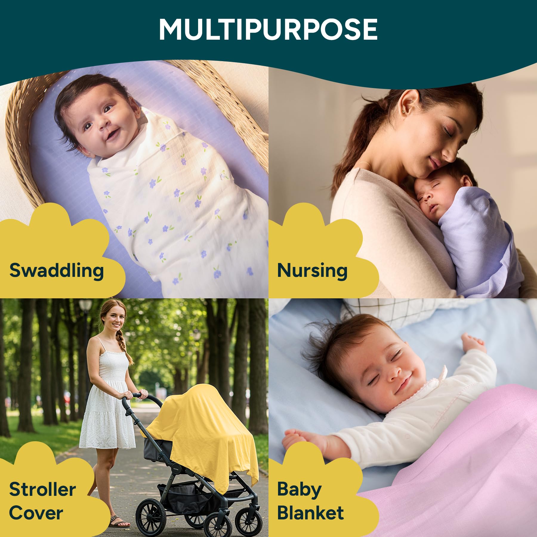 NINTARABABY stroller ride swaddle supports outing comfort