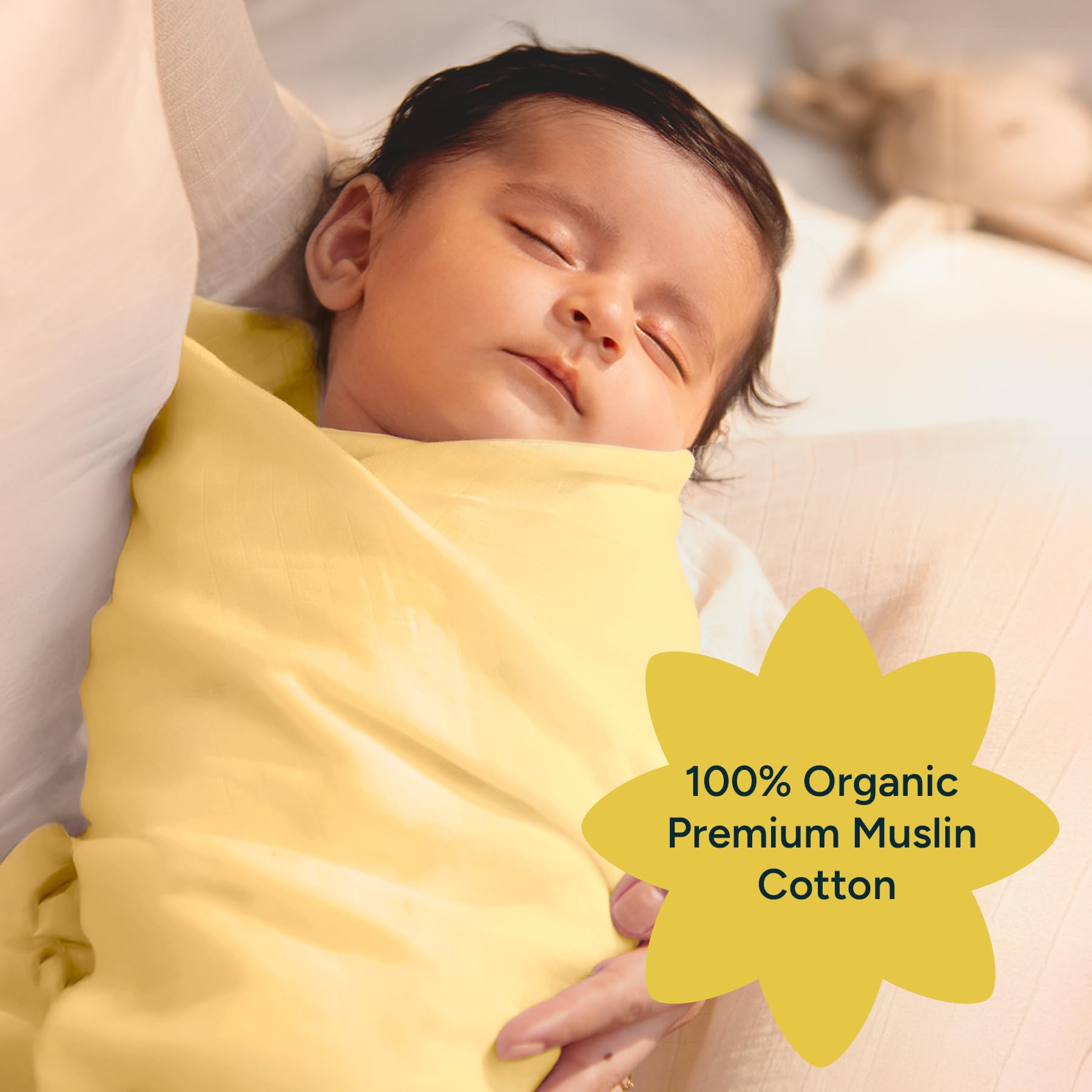 NINTARABABY tummy-time swaddle provides full-coverage gentleness during play