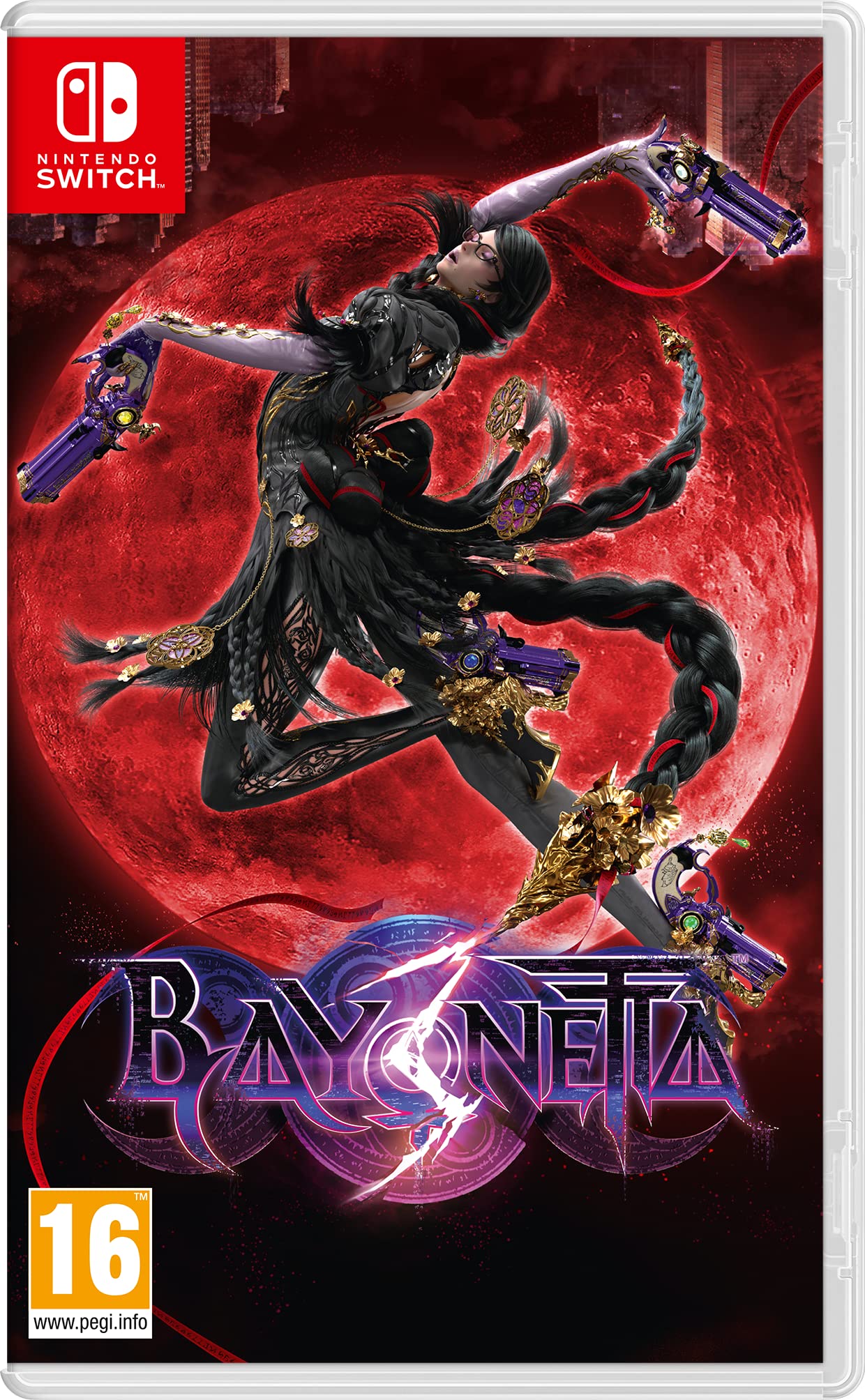 Nintendo Bayonetta 3 cover art showing dynamic action and style