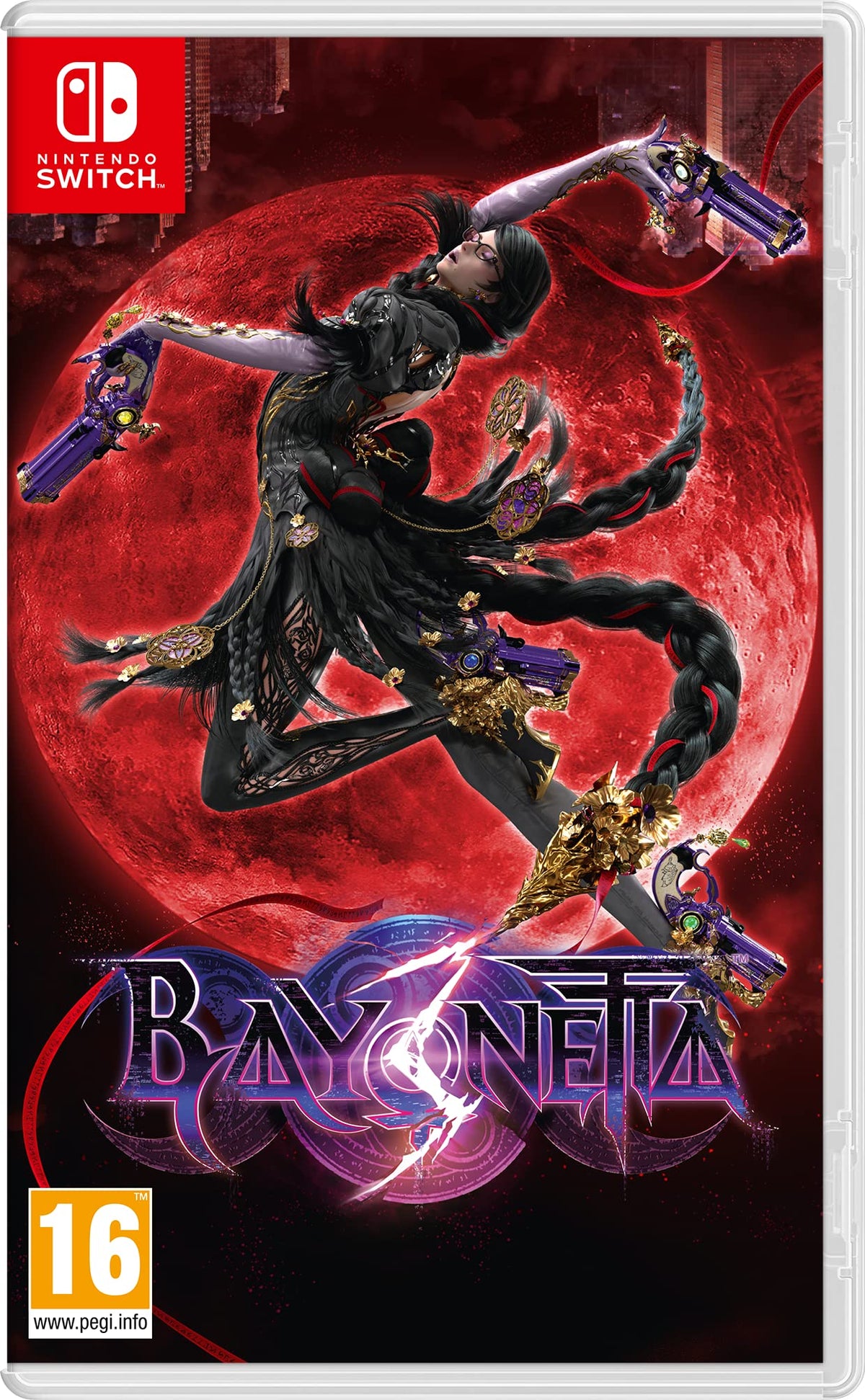 Nintendo Bayonetta 3 cover art showing dynamic action and style
