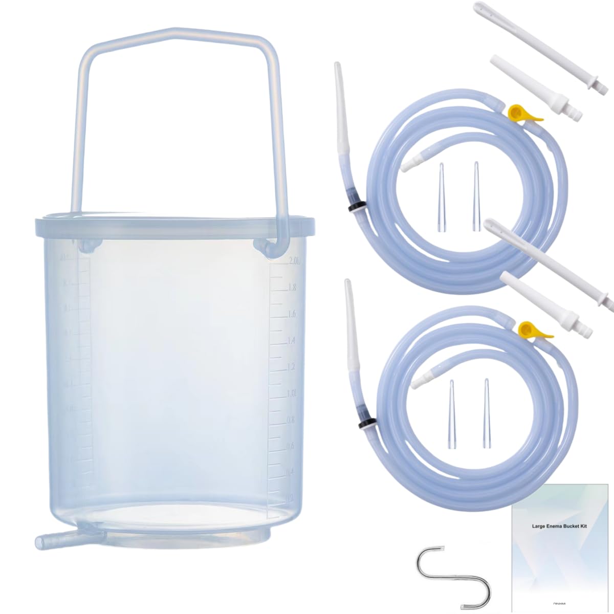 NINXIMI enema bucket with clear volume marks for precise liquid dosing