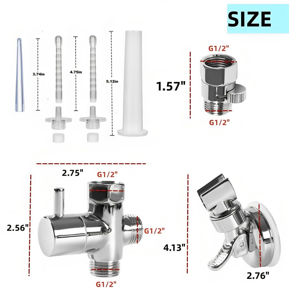 NINXIMI Showerhead assembly shows compatibility with many shower types.