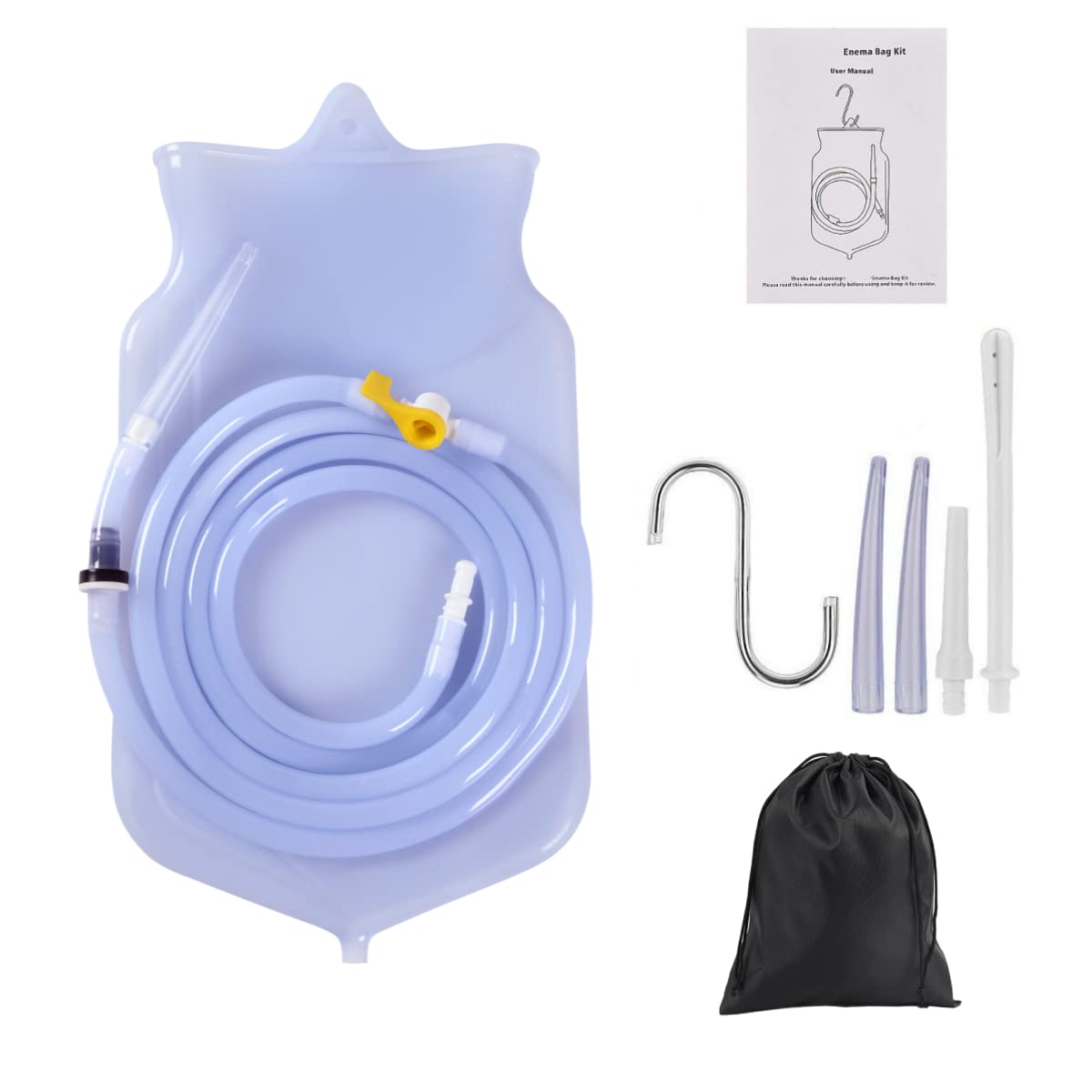 NINXIMI silicone enema hose 6.56ft for smooth flow control