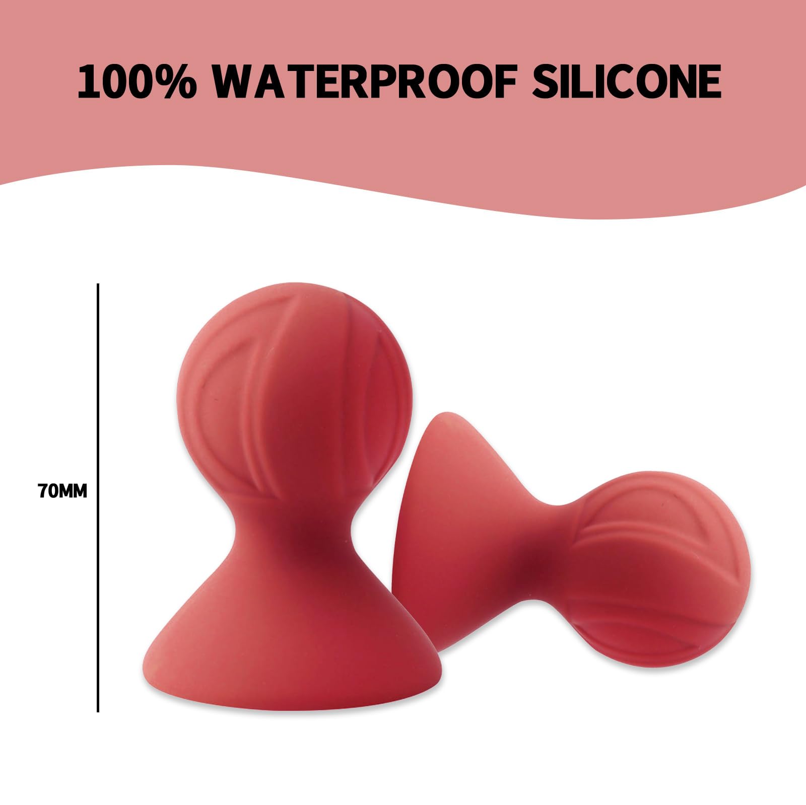 Nipple Retractors in use demonstrate shaping of inverted nipples with safe silicone