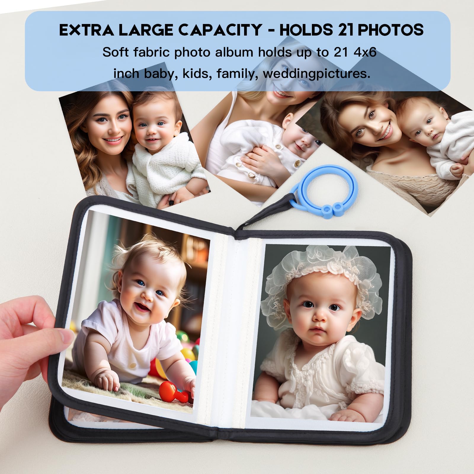 Niselity insert pages organize family photos for easy viewing.