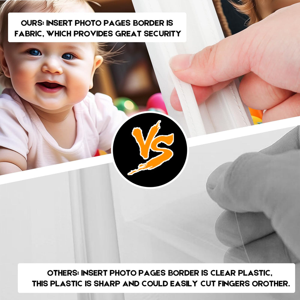 Niselity safety pocket design protects tiny fingers when swapping pages.