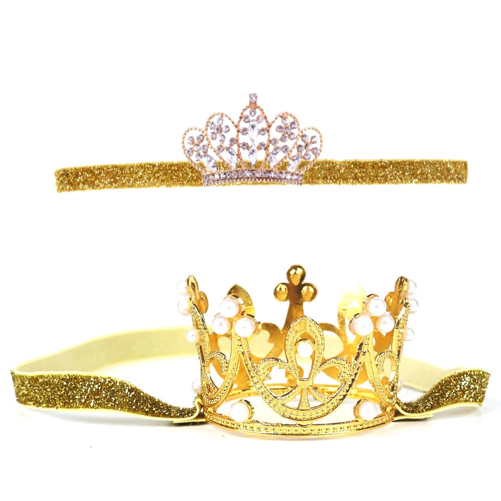 Nishine gold crown headband for adorable baby photos