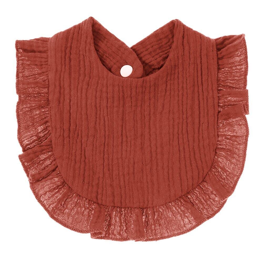 Close-up of Nishine bib texture and breathable cotton fabric