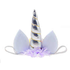 Nishine glitter unicorn horn headband for babies, perfect accessory for parties and celebrations.