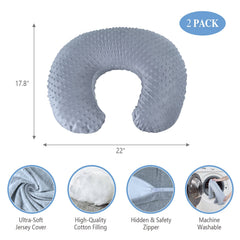 NiSleep nursing pillow adjustable thickness with inner zipper to customize support.