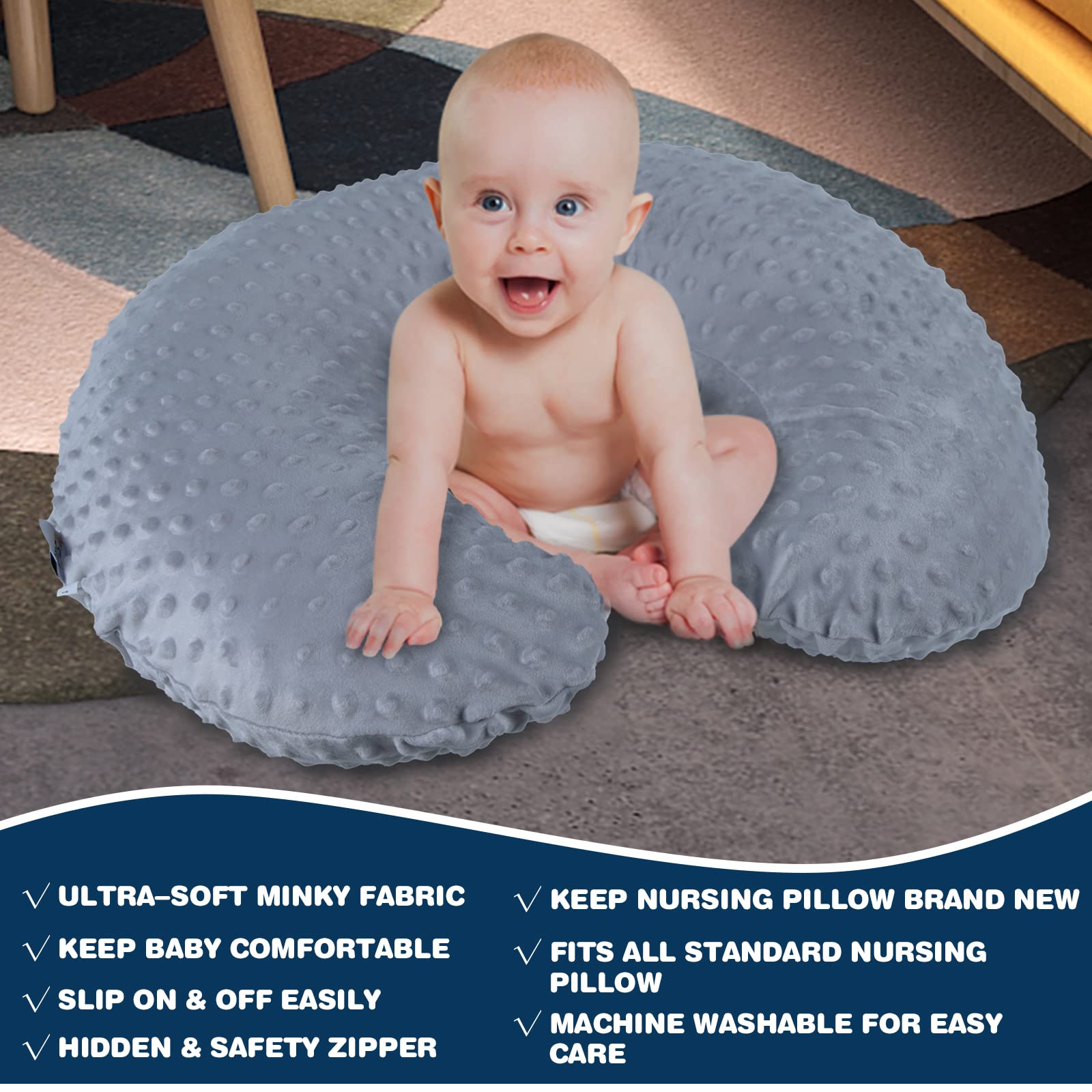 NiSleep nursing pillow supports breastfeeding and bottle feeding with gentle guidance.
