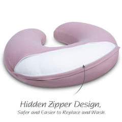 NiSleep nursing pillow with concealed zipper for easy cover removal