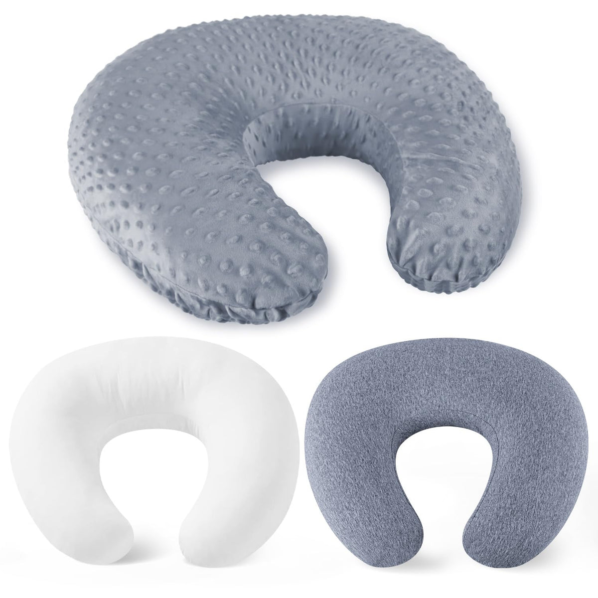 NiSleep nursing pillow with a light-grey cover delivers soft, skin-friendly comfort for feeding.