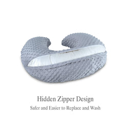 NiSleep nursing pillow's snug fit suits most moms and babies for comfortable positioning.