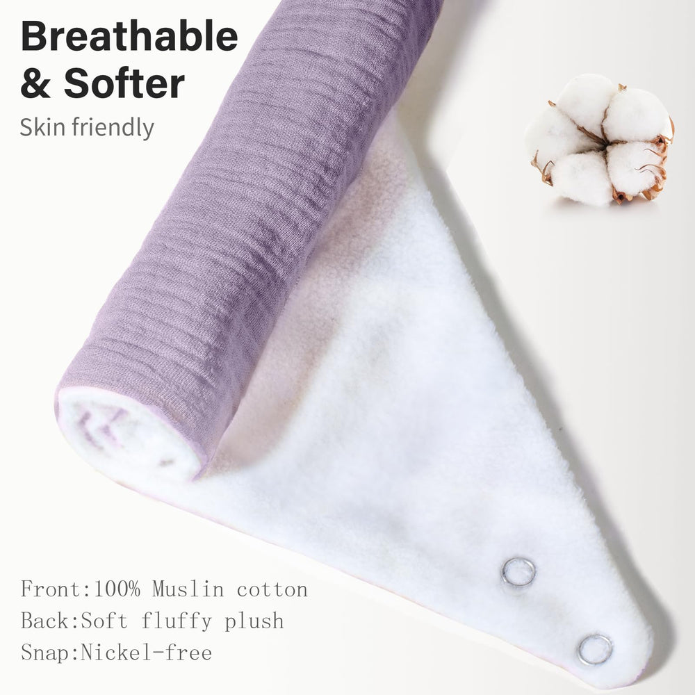 NISXABEBE adjustable bibs with nickel-free snaps for a secure fit.