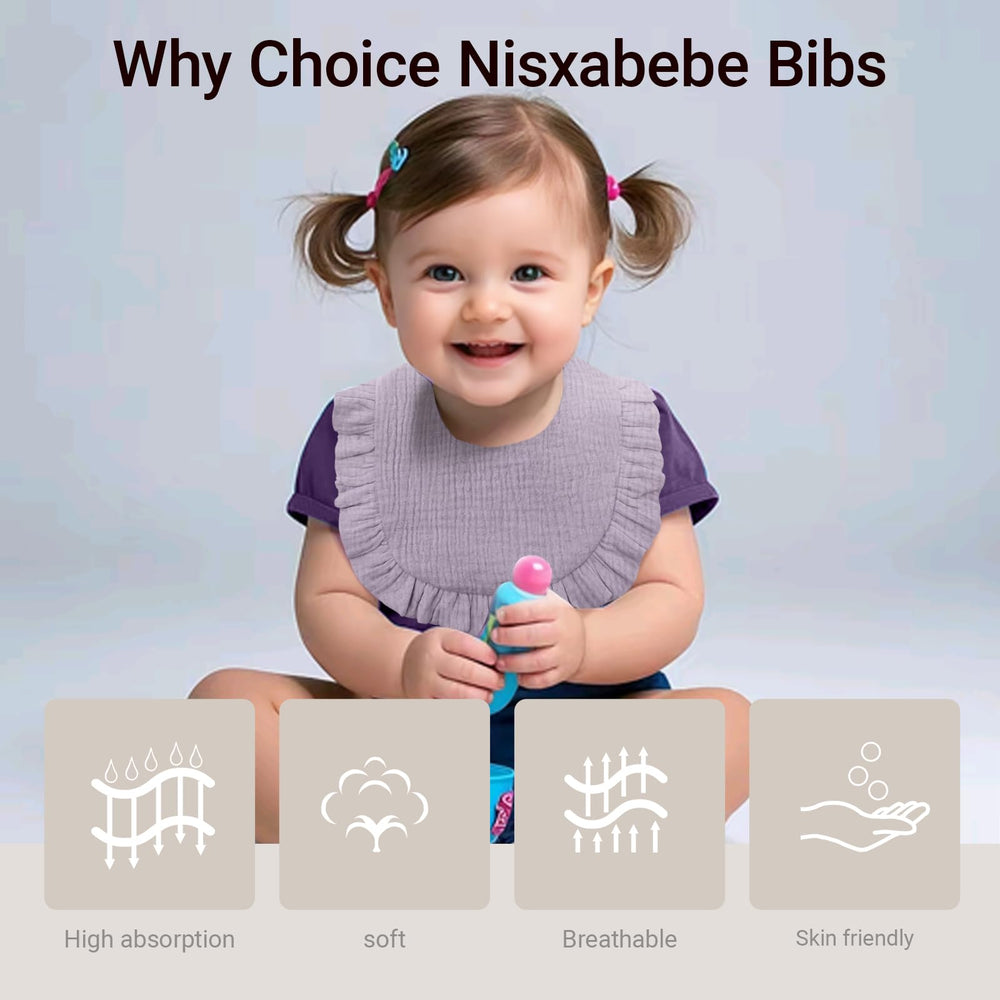 NISXABEBE colorful six-pack bibs for versatile everyday wear.
