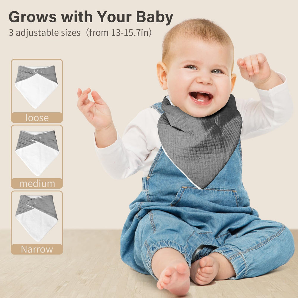 NISXABEBE muslin baby bib solid-colors set offers versatile outfits.