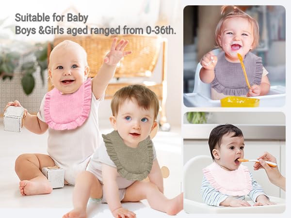 NISXABEBE newborn to toddler absorbent bibs ideal for teething and feeding