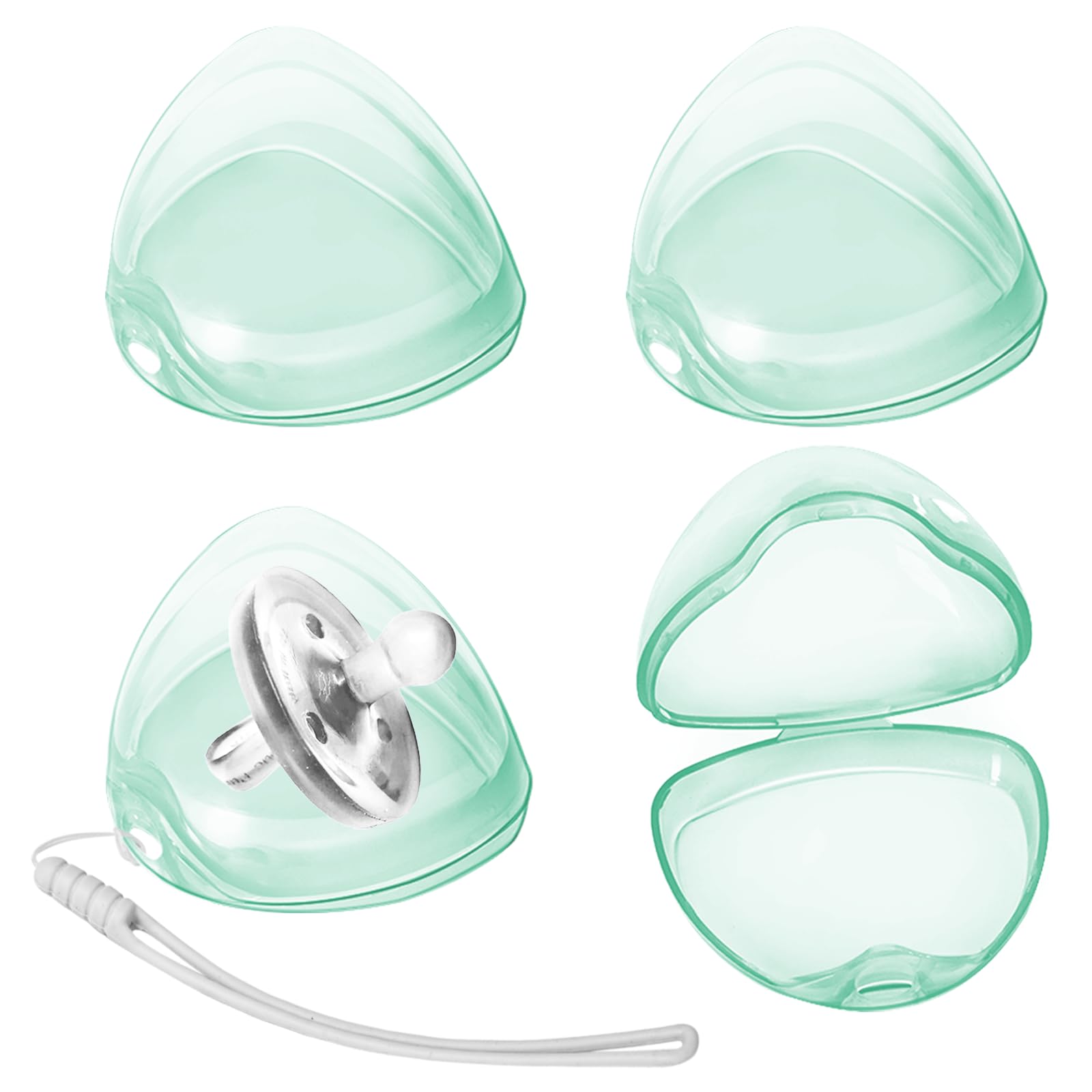 NISXABEBE pacifier case four-pack keeps soothers clean and dry on the go.