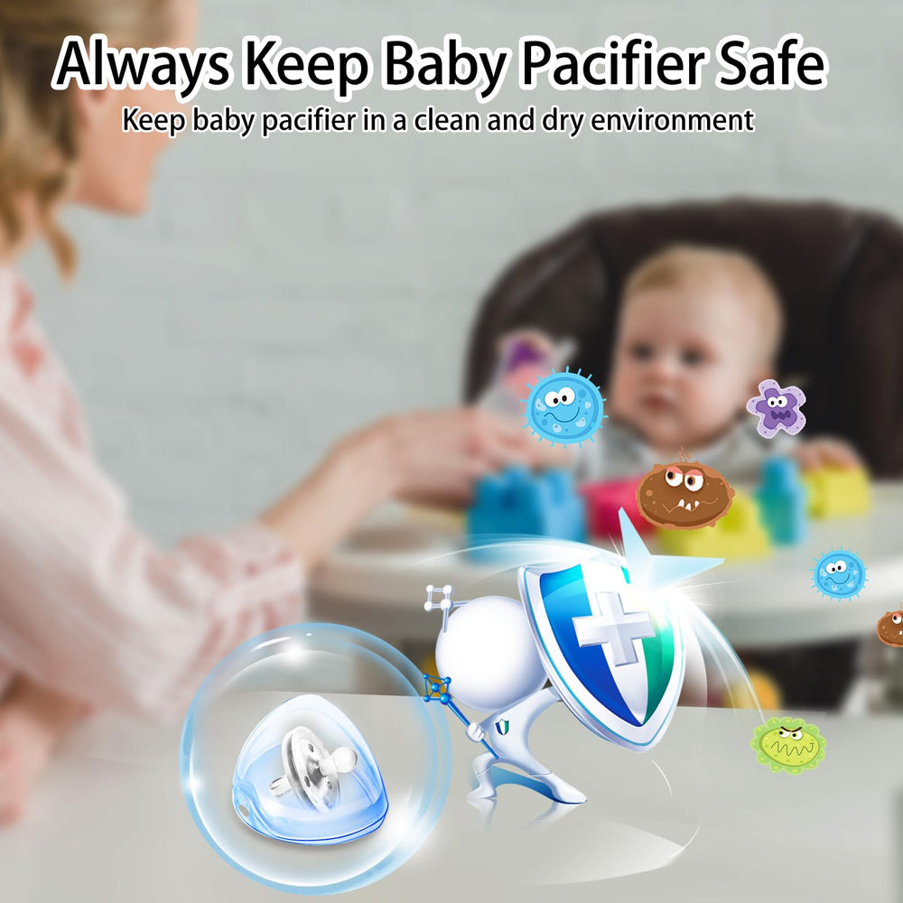 NISXABEBE pacifier case with silicone lanyard for easy hanging on bags