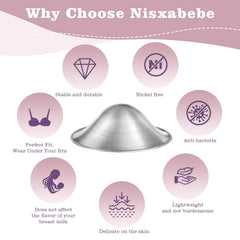 NISXABEBE silicone protective covers shield nipples during wear.