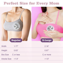 NISXABEBE silver nursing cups with silicone covers to prevent discomfort.