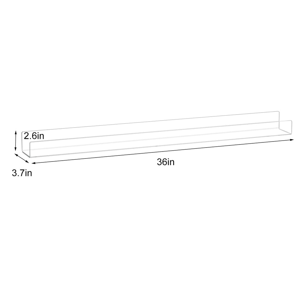 NIUBEE Kids Acrylic Floating Shelf wall-mount setup with sturdy installation