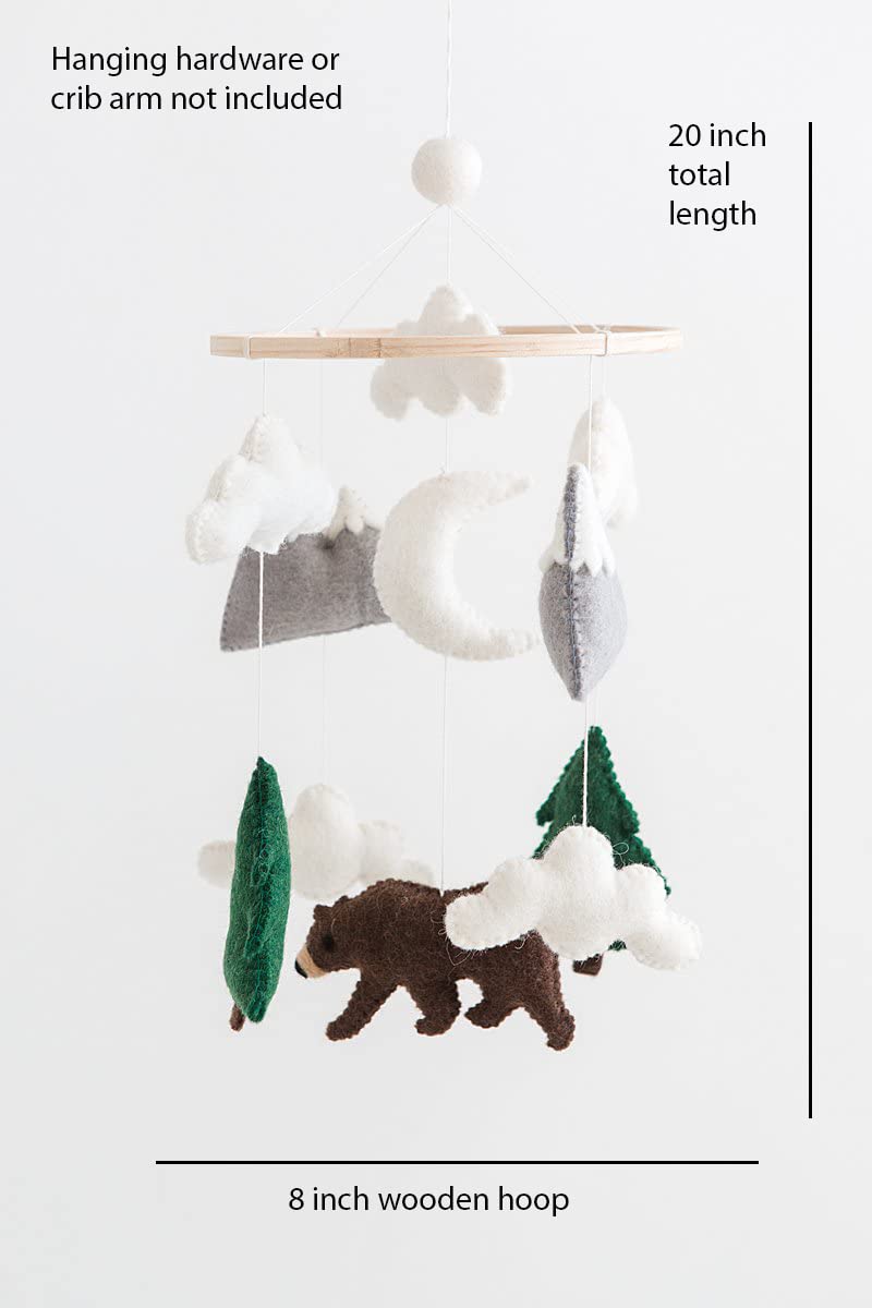 Nivas Bear and Mountain Mobile: wilderness mountain scene supports visual tracking