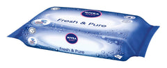 Label visible on NIVEA Baby Fresh & Pure wipes for quick, everyday diaper care.