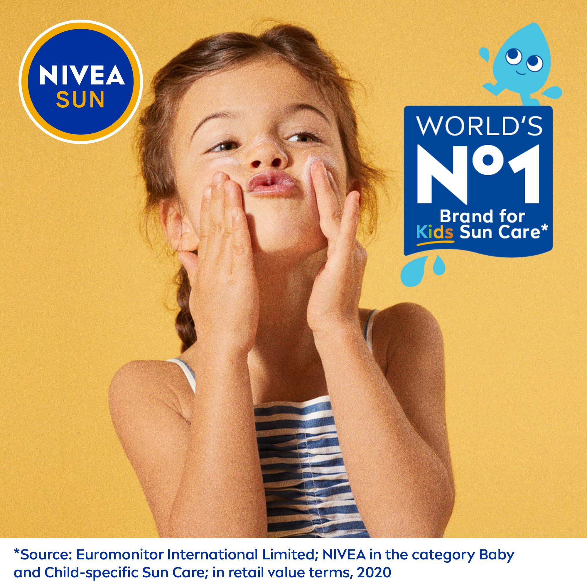 Nivea Sun Kids Lotion being spread on skin for quick, even coverage