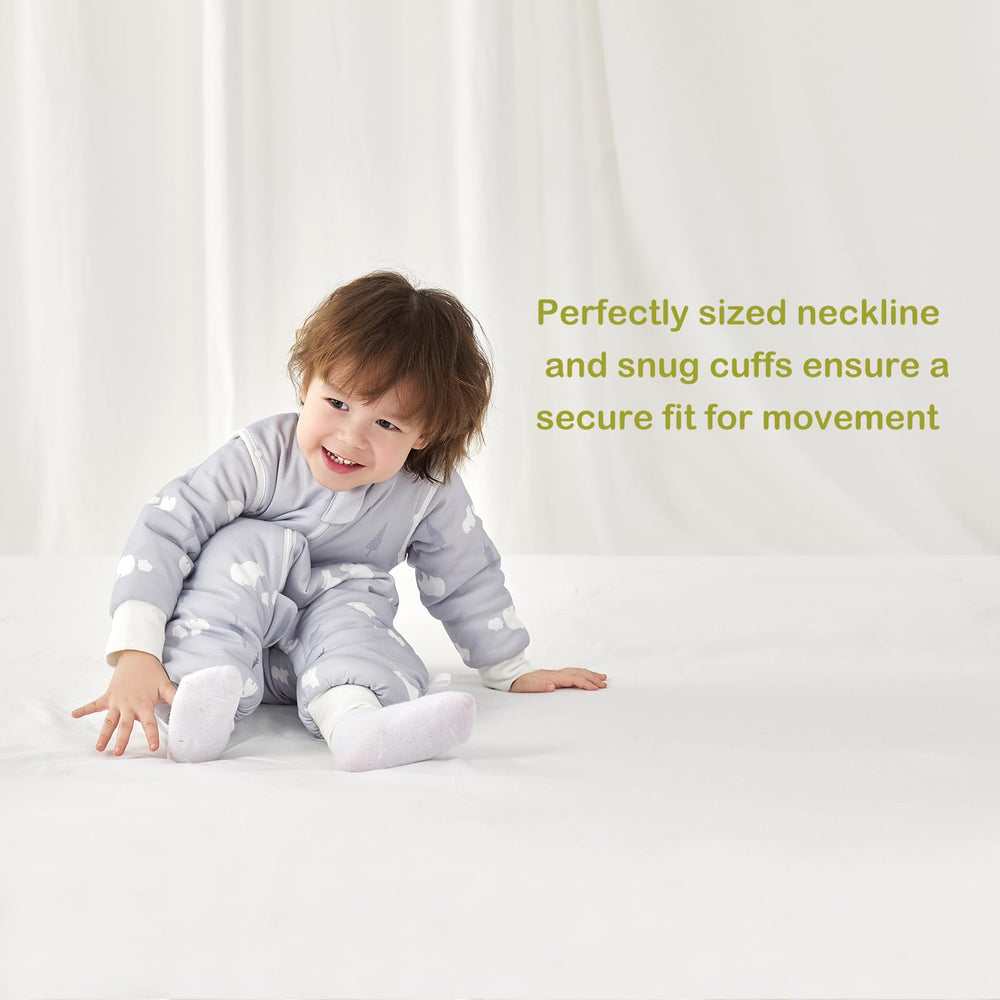 Nivolltha sleep sack features a sturdy two-way zipper for easy dressing.