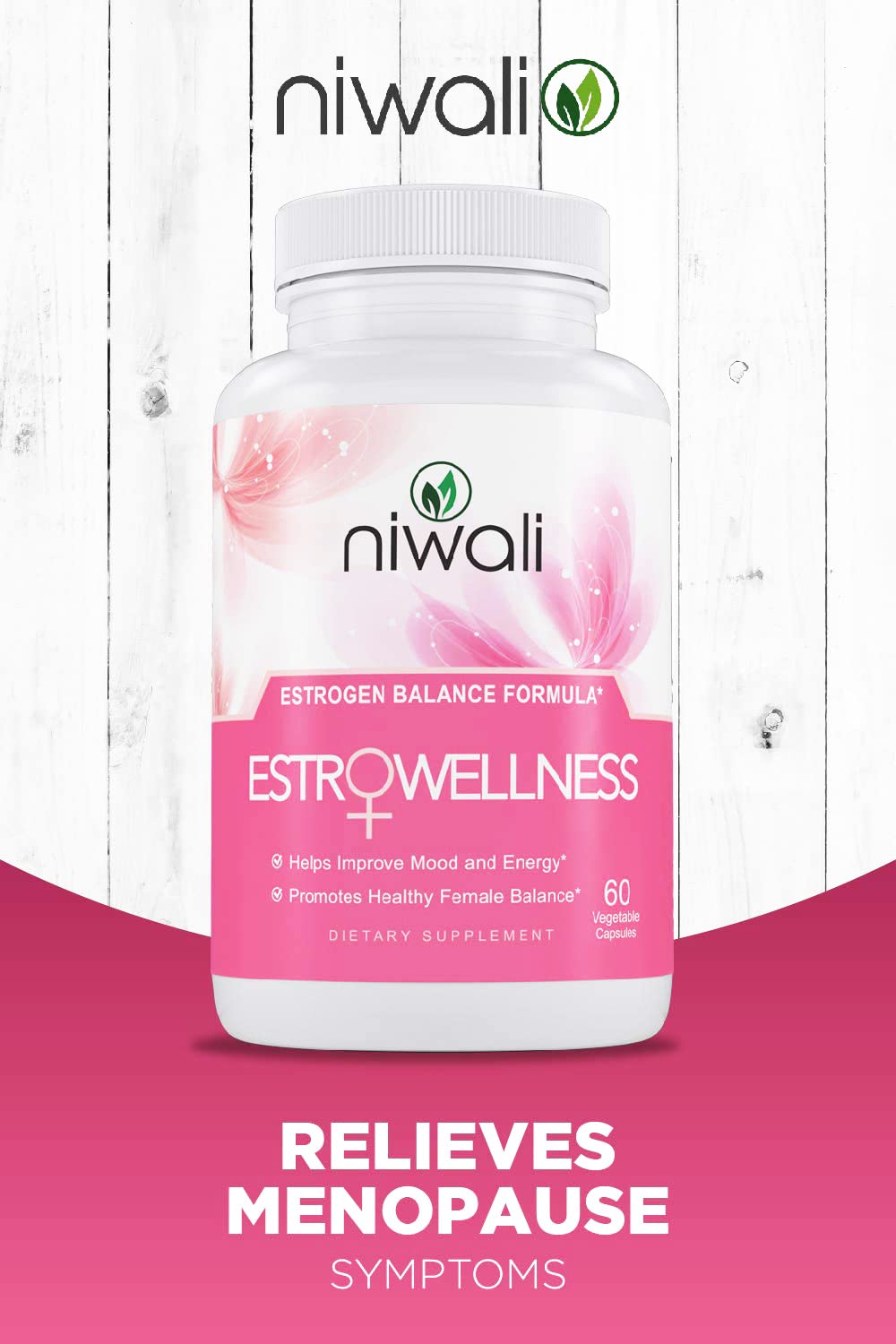 NIWALI Estrogen box packaging ready for menopause wellness routines