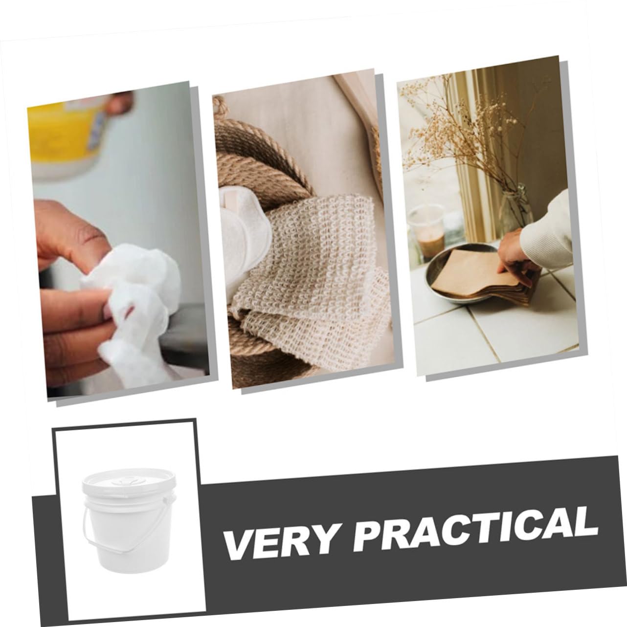 NIYANGLE wipes container with large capacity reduces refills and clutter.