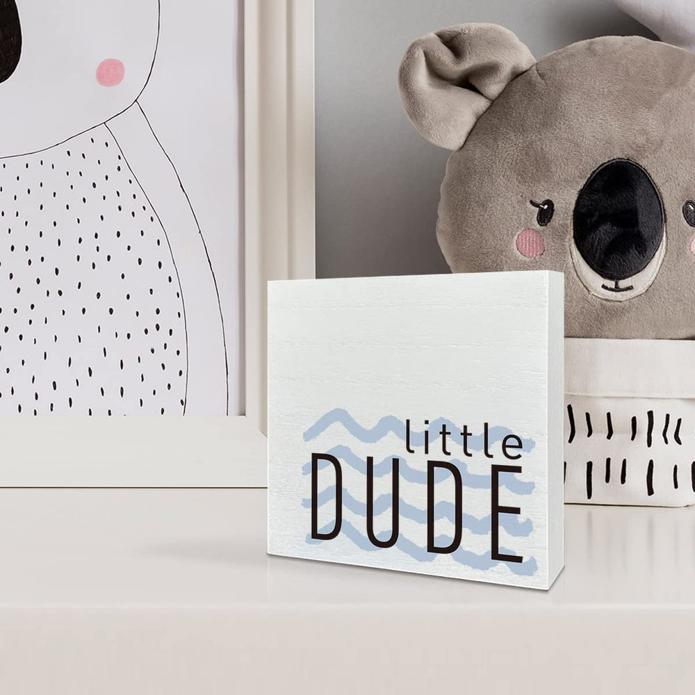 NKBINLILI Little Dude box sign, wall display accent for living areas.