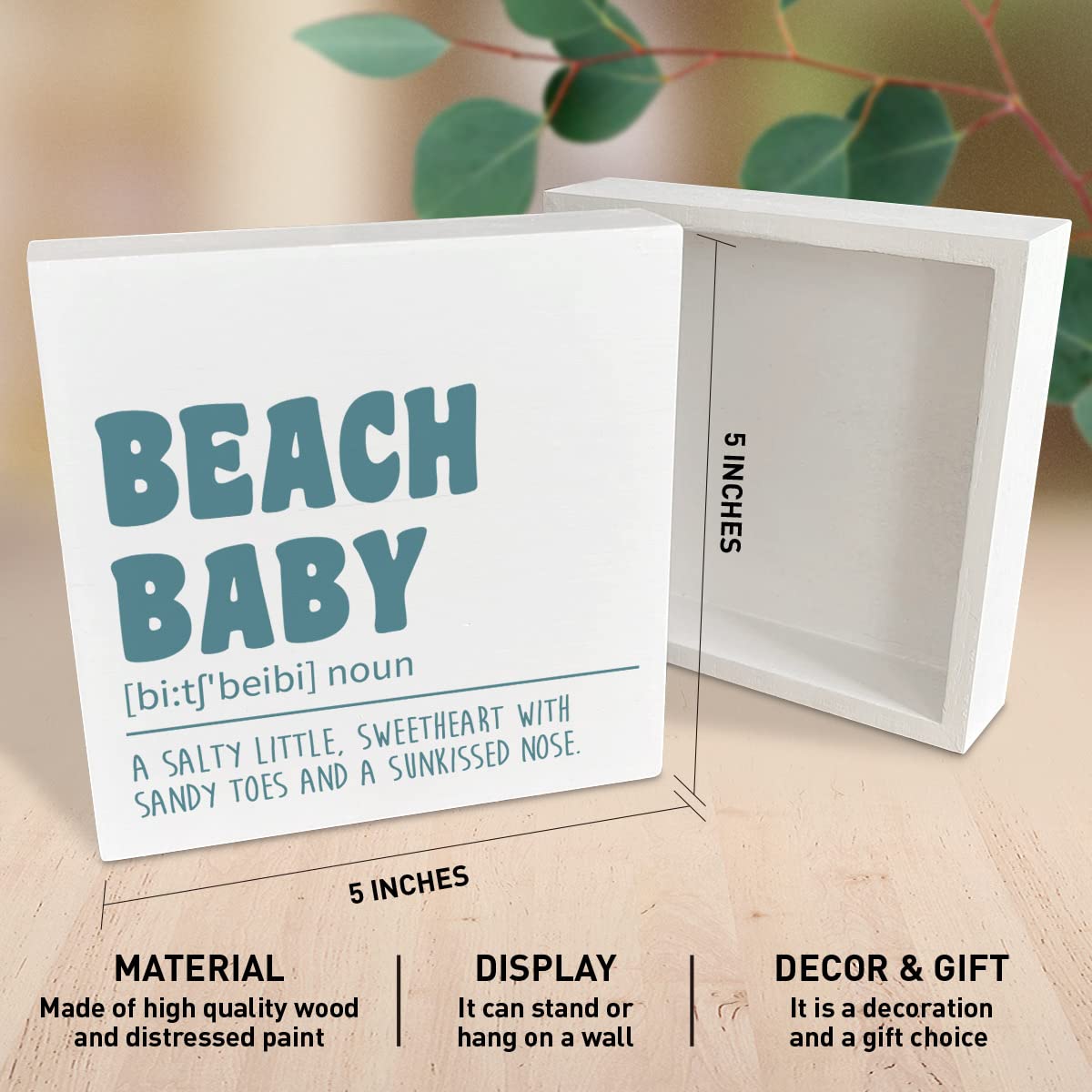 NKBINLILI Salty Little Sweetheart sign adds whimsy to a nursery space.