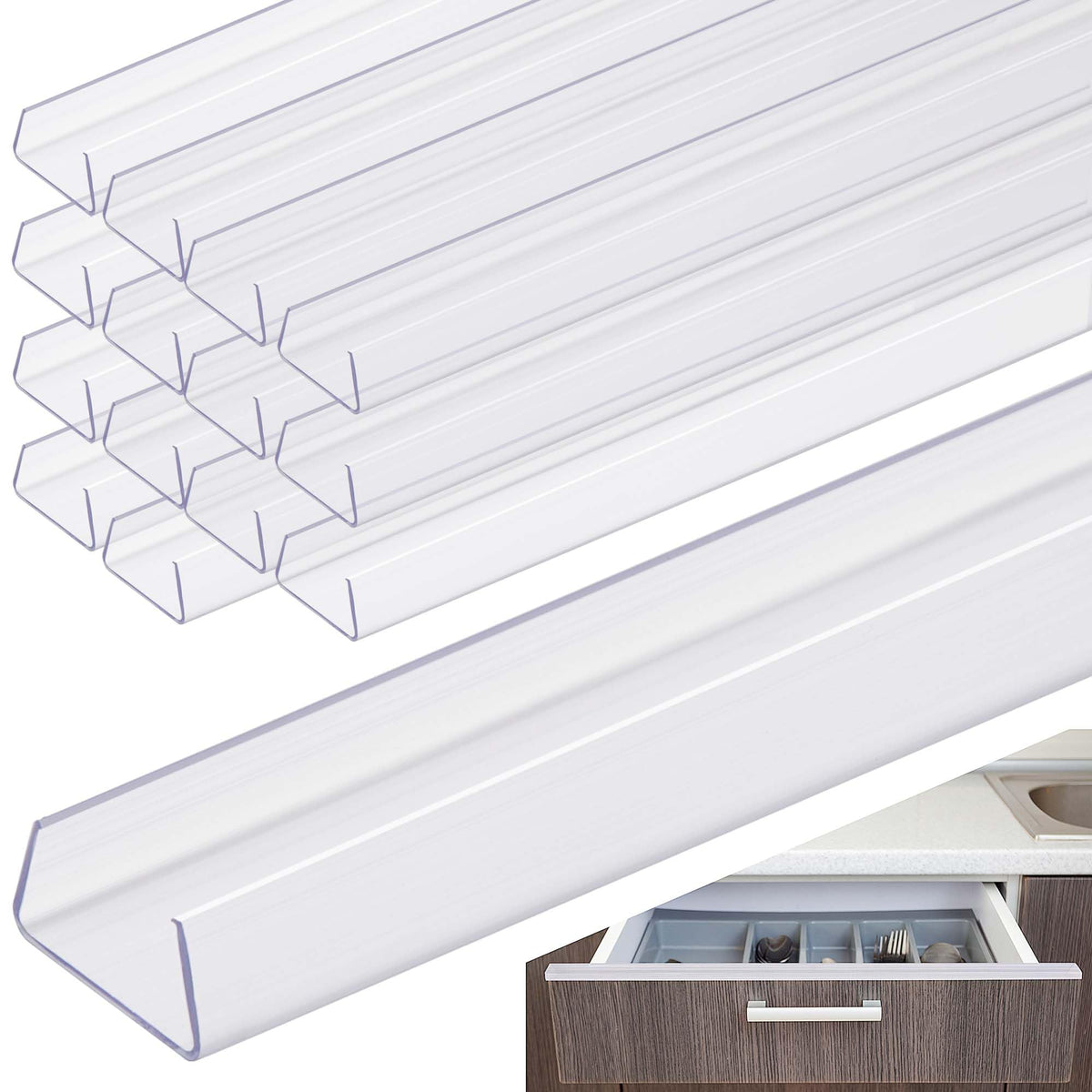 Nkiy Quen cabinet door edge guard on a 24-inch edge protects against wear
