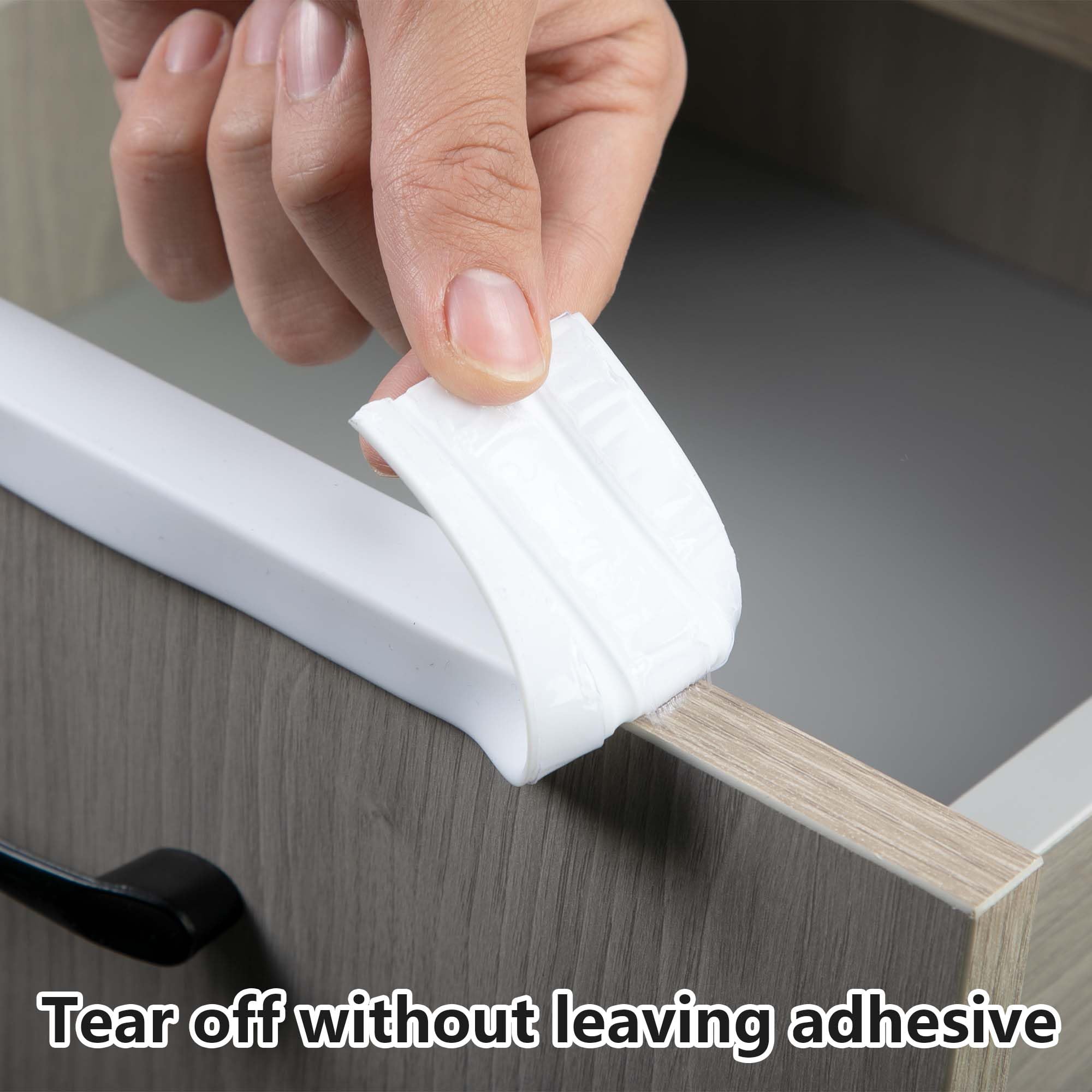 Nkiy Quen cabinet edge protector protects drawers and shelves.