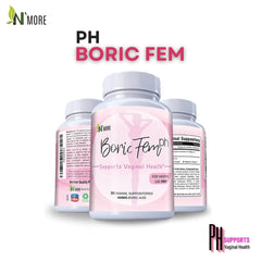 N'More Boricfem bottle showcasing USA-made, pure ingredients