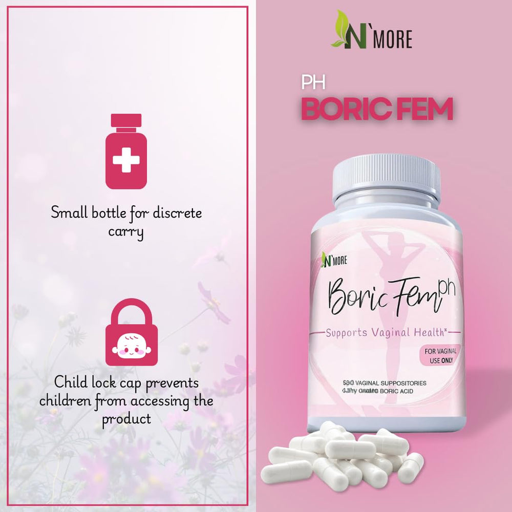 Clean ingredients highlight 600 mg boric acid per capsule