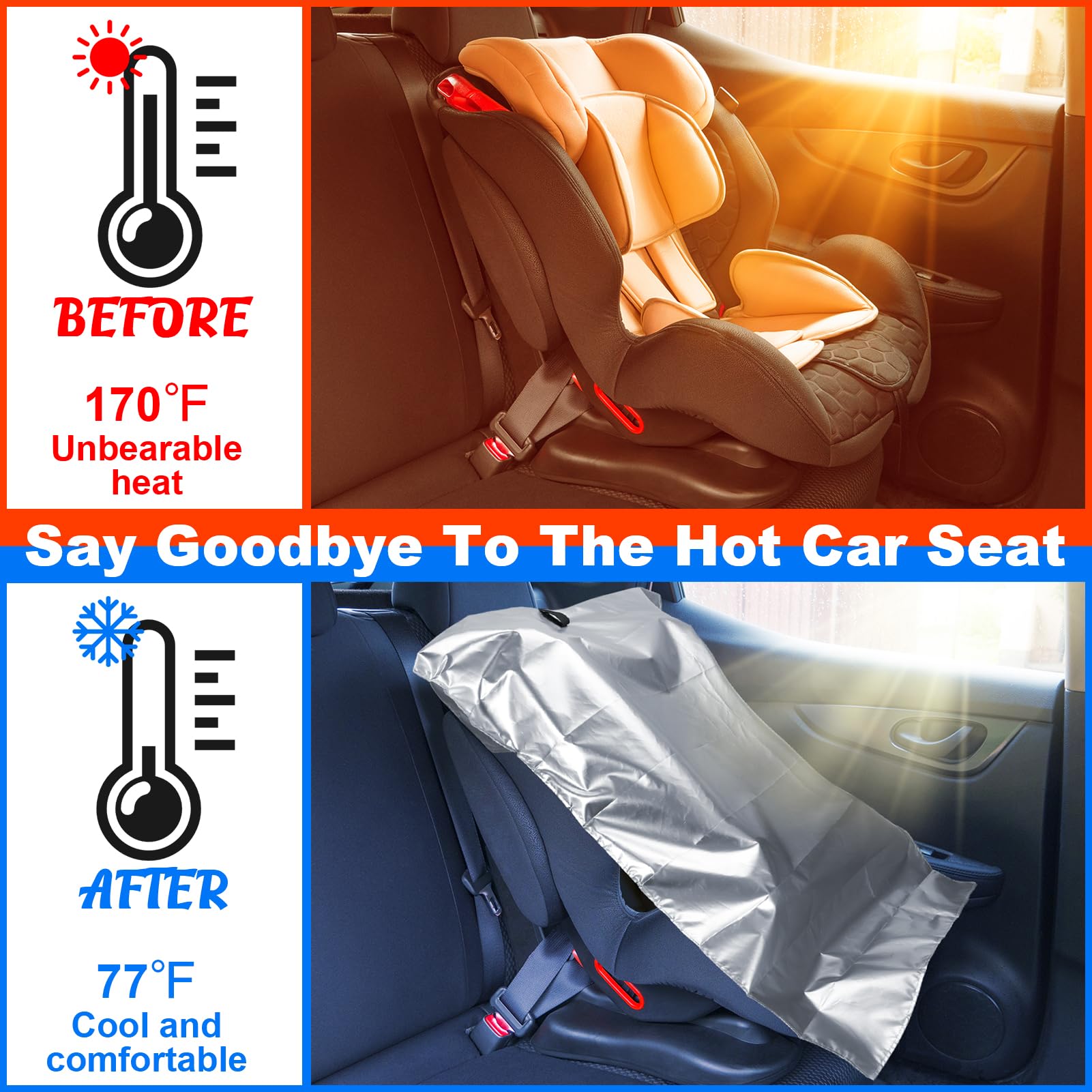 NNG shade size 29.5x39.4 inches fits most baby seats