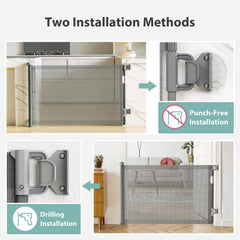 Double-lock mechanism prevents toddlers from unlatching the gate