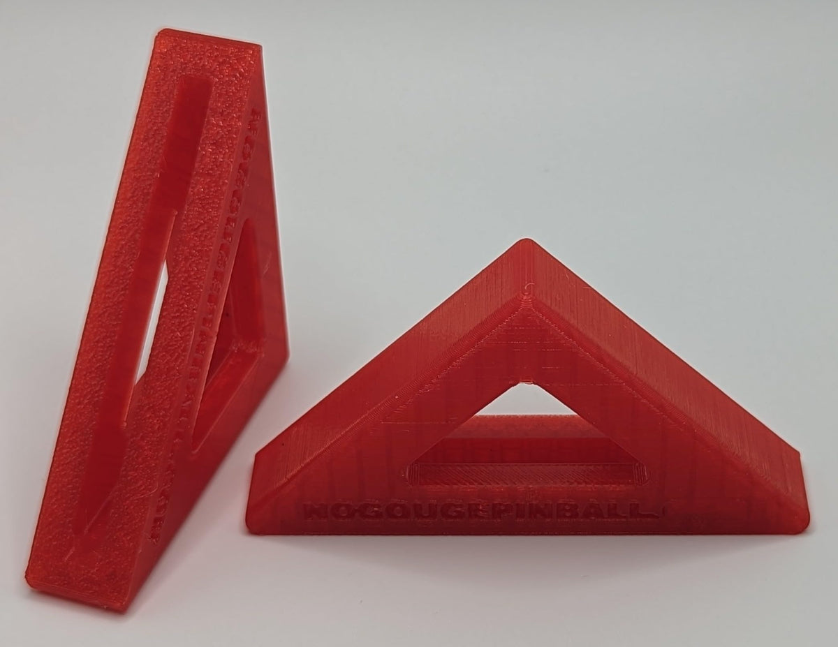 No Gouge Pinball Ruby RED corner protectors shield glass corners, adding vibrant color and protection