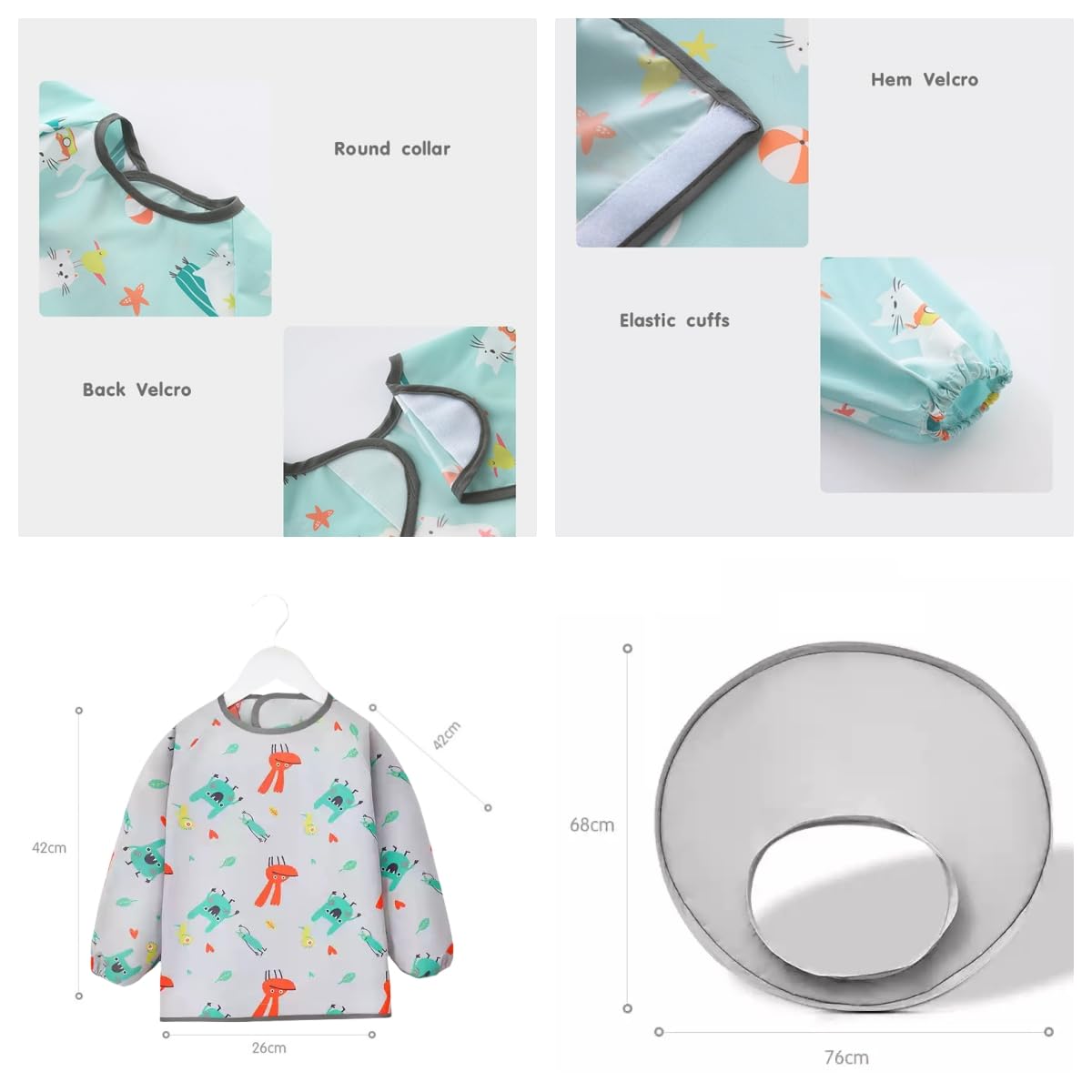 No-mess mealtime setup with Baby bib Food Catcher Bib and Tray Set supports easy cleanup.